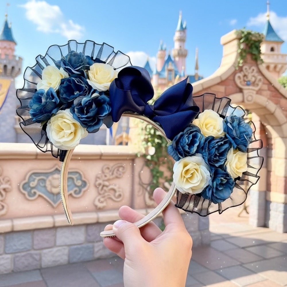 SOLD Custom Light Up🌟 Floral Mickey Inspired Mouse Ears Headband